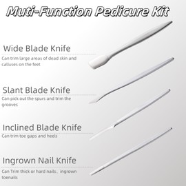 Ingrown Toenail Removal Kit Pedicure Set, 7 PCS Pedicure Knife Set Kit Foot Care Stainless Steel Nail Cleaner Pedicure Tools,Professional Foot Repair Kit for Dead Skin