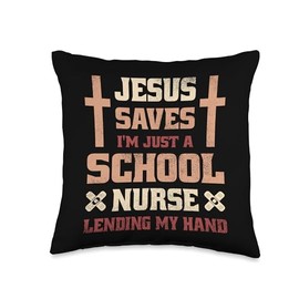 Campus Healthcare School Clinic School Nursing Proud Nurse School Health Advocate Throw Pillow, 16x16, Multicolor
