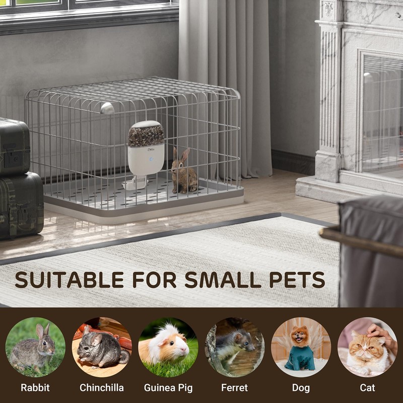 iPettie Smart WiFi Hanging Cage Feeder for Rabbits, Cats, Dogs