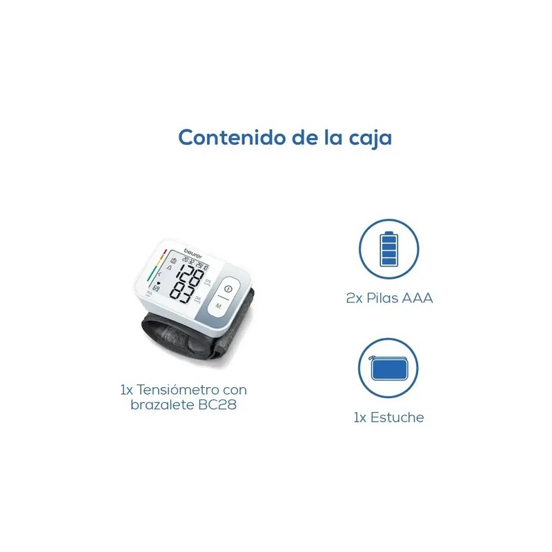 Baumanometro Digital De Muñeca Automático Bc28 Beurer Gris