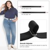 XZQTIVE No Show Women Invisible Elastic Belts Stretch Web Strap