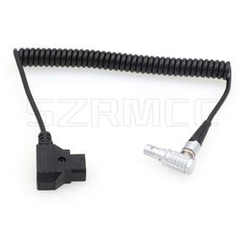 SZRMCC D-tap 2 Pin Male to 0B 6 Pin Power Cable for DJI Wireless Follow Focus Motor Unit (Coiled Cable)
