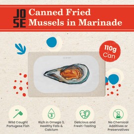 Jose Gourmet Fried Mussels in Marinade 7/10, 110g 3-Pack