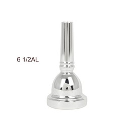 Pangmao Professonal 6 1/2AL Tenor Trombone Mouthpiece Silver Plated, Euphonium Mouth Piece Replacement Brass Instruments Accessories