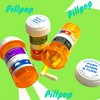 Pillpop Mid-America Orange Portable Airtight Vitamin Pill Case & Storage Container Pill Bottle Mid-Pill Container M (80ML) Sticker Not Included 20ea