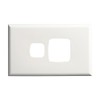 HPM Excel 1 Gang Powerpoint Coverplate, Matt White