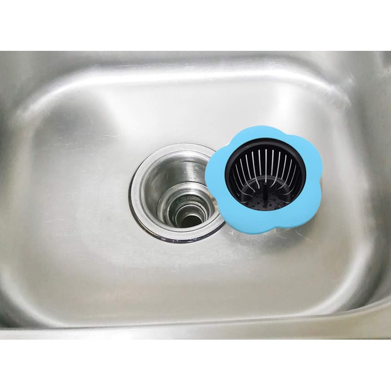 Silicone Kitchen Sink Strainer 2 Pack, Pouring strainers，Drain FilterLarge Wide