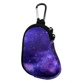 AMMKRO Neoprene Asthma Inhaler Holder, Protective Portable Travel Handy Holster, Lightweight Carrying Case with Carabiner Clip, Inhaler Not Included (Purple sky)