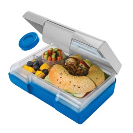Smash Kids Bento Bite Lunch Box | 6 Compartment Bento-Style Lunch Box with Ice Brick & Leak-Proof Snack Pot | Removable Tray & Durable Outer Case