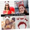 Gatuida 2pcs Valentine's Day Cartoon Heart Headband Lovely Lightweight Hair