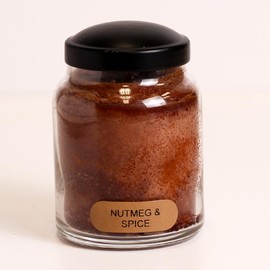 A Cheerful Giver - Nutmeg & Spice - 6oz Baby Scented Candle Jar with Lid - Keepers of The Light - 35 Hours of Burn Time, Gift for Women, Brown