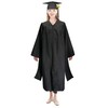 Herrenbek Graduation Master Cap and Gown Master Regalia with Black