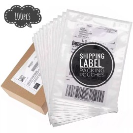 Unbranded 100pcs 6”x 9” Clear Packing List Invoice Pouch Self Adhesive Shipping Sleeves