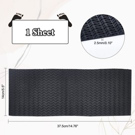 AHANDMAKER Shoe Repair Rubber Soling Sheet, Non-Slip Black Shoe Heel Pads 2.5mm Thick, Repair Replacements for Shoe Bottom and Heel