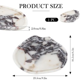 ZJIVQO Natural Marble Tray, Marble Holder Organizer, Jewelry Dish Trinket Dish for Home Decor (Calacatta Viola)