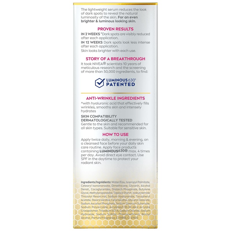NIVEA LUMINOUS630 Dark Spot Solution Advanced Face Serum for All