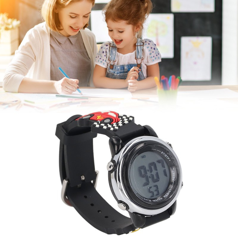 Boy Digital Watch Cartoon Waterproof Stylish Multifunctional LED Backlight Sports