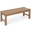 Stoog Outdoor Bench, 2-Person Patio Backless Bench with 800 lbs