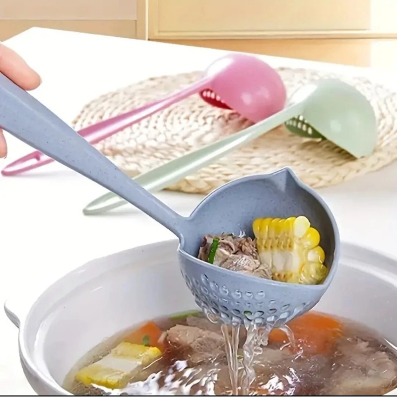 SKPYFD 2 In 1 Kitchen Ladle Soup Pan Spoon with