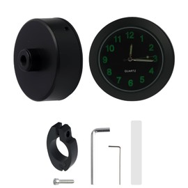 Fllyvly Waterproof Motorcycle Watch for Handlebars, Robust Aluminium Alloy Bicycle Watch, Luminous Dial, Easy Installation, Universal Use for Motorcycles and Electric Vehicles