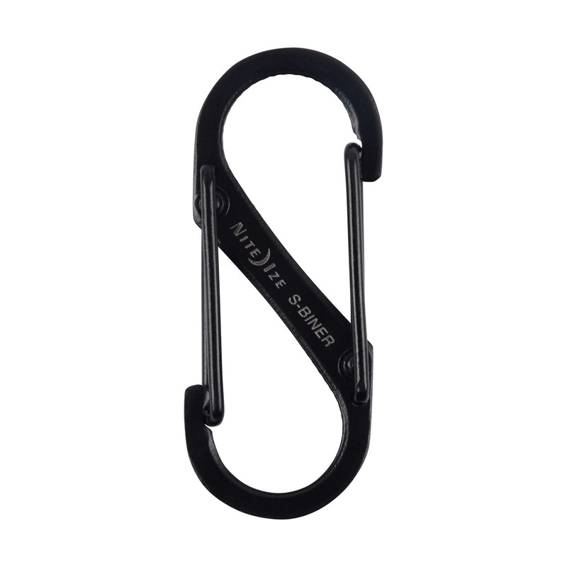 Nite Ize SB1-2PK-01 2 Pack 1 Lb Black S-Biner
