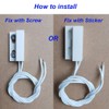 Gebildet 5pcs Recessed Wired Security Window Gate Contact Sensor Alarm,Magnetic