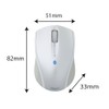 Digio2 MUS-BKT99W Bluetooth Mouse Blue LED Small White