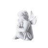 Angel Small White Matt Angel with Rabbit