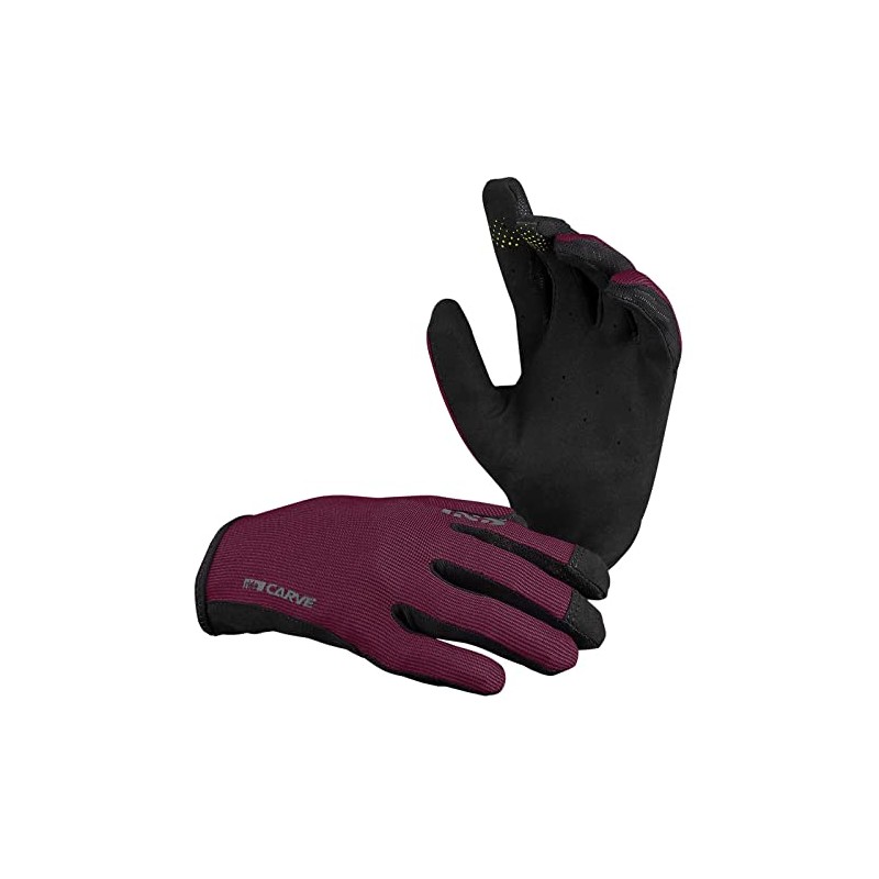 IXS Carve Gloves Purple - Ergonomic Robust MTB Gloves, Size