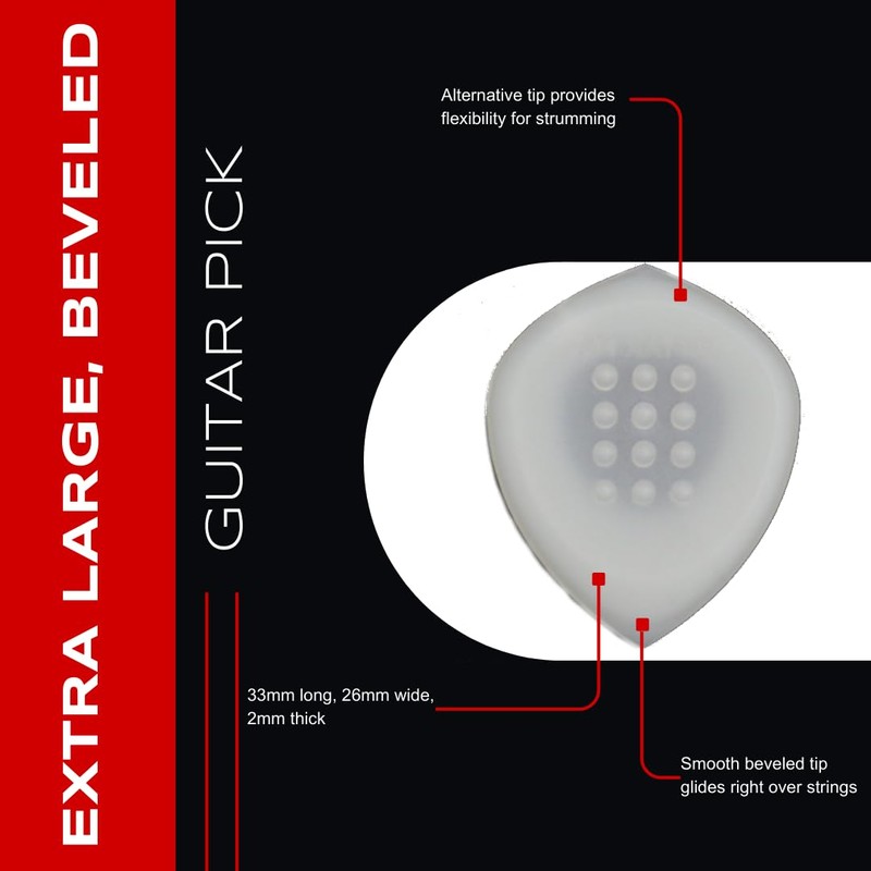 Acoustik Attak STEALTH XL Structured Guitar Pick - Large Beveled