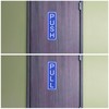 PATIKIL Vertical Push Pull Door Sign, 4"x1.25" Waterproof Push Pull