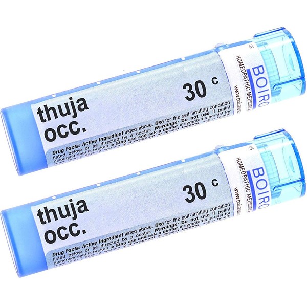 Boiron Boiron Homeopathic Medicine Thuja Occidentalis, 30C Pellets, 80-Count Tubes (Pack of 2)