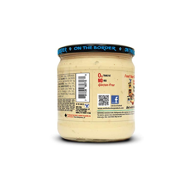 On The Border Monterey Jack Queso, 6 Count