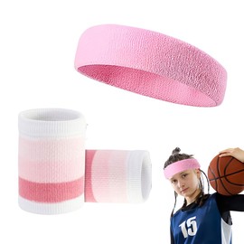 UEAVOID Set of 3 Sweatbands Wrist Headband Set Sports Wristbands Headbands for Football Basketball Tennis Gymnastics