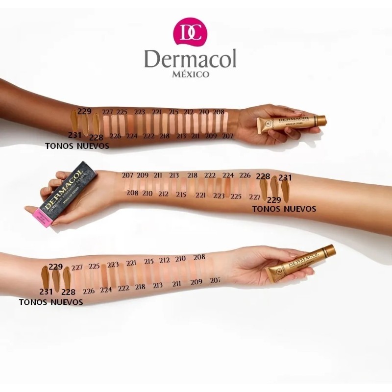Dermacol Maquillaje Alta Cobertura Original Hipoalergénico