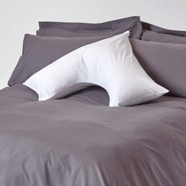 HOMESCAPES White Pure Egyptian Cotton V-Shape Pillowcase 200 TC 400 Thread Count Percale Equivalent Pillow Case For Nursing Pregnancy and Elderly