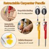 Hiboom Mechanical Carpenter Pencil with Retractable Holder, Deep Hole Construction