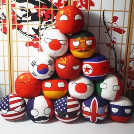 Countryball Plushies Polandball 7.9 inches Plush Toy Country Ball Anime Cosplay Mini Pillow Cushion Key Ring Home Decor (7.9 inches, 03)