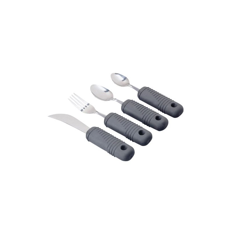 Sammons Preston Sure Grip Biegsame Besteck-Set Edelstahl-Gabel, Messer, Löffel, dicken