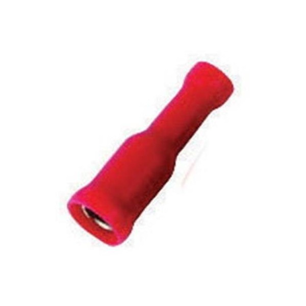 XSCORP FB2218R 22-18 Gauge Red Female Bullet Connectors - 100