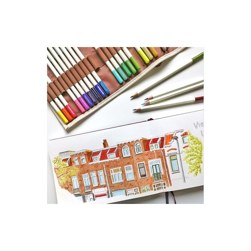Tombow Irojiten Artist's Colouring Pencils, Set of 10, Bright Colours,