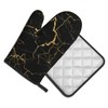 Lukbfall Black Marble Texture Oven Mitts and Pot Holders 2