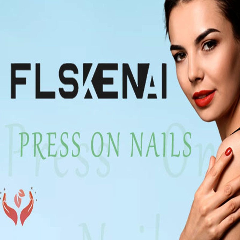 Thanksgiving Press on Nails Short Square Fake Nails with Glitter