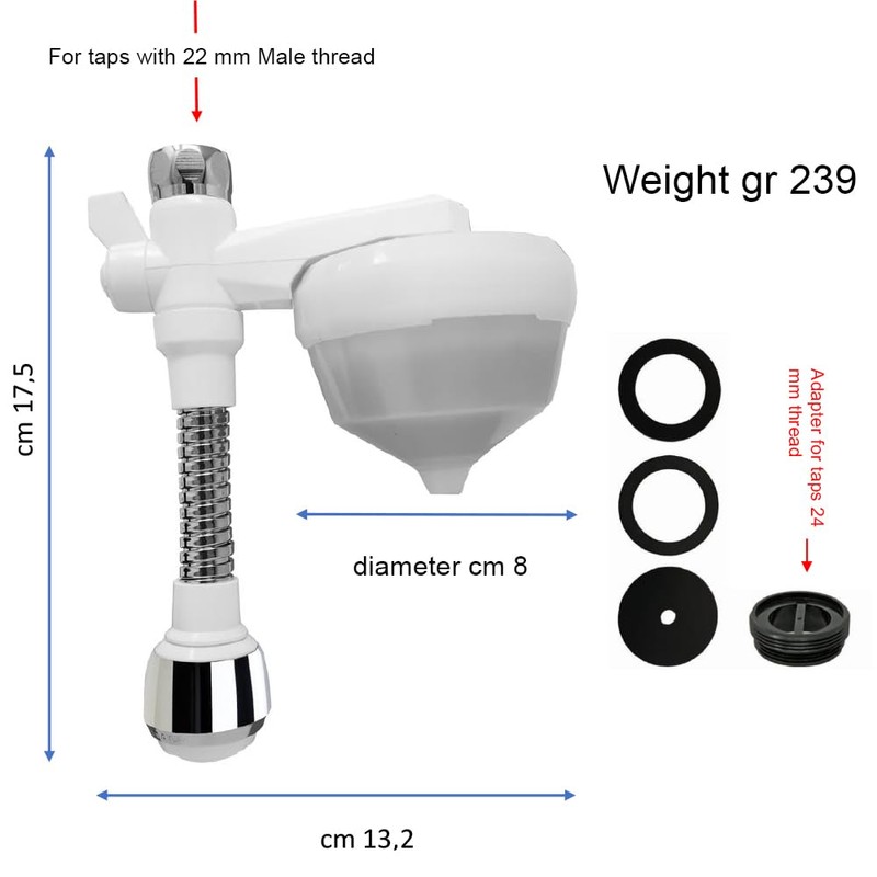 Siroflex 2652/1S Silver UNI 3-A Household Water Filter Made in