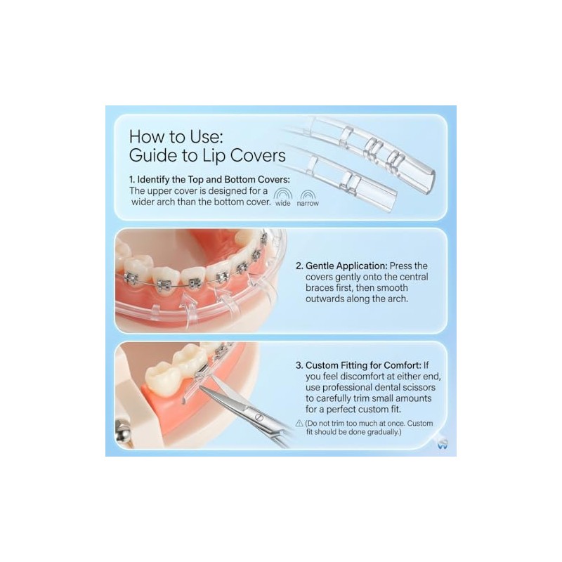 Comfort Covers for Braces - Protector bucal ortodóntico, protector de
