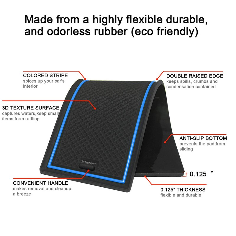 SENSHINE for Jeep Compass Accessories 2018 2019 2020 2021 Non-Slip