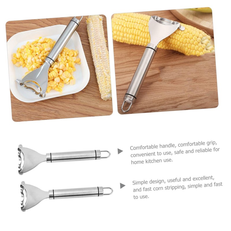 BIUDECO Pcs Stainless Steel Corn Stripper Tool Easy Peel Corn