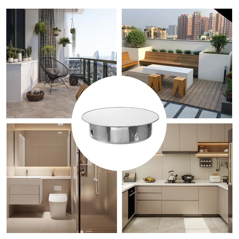 Semetall 6 Inch Metal Tee Cap - Round Dryer Vent