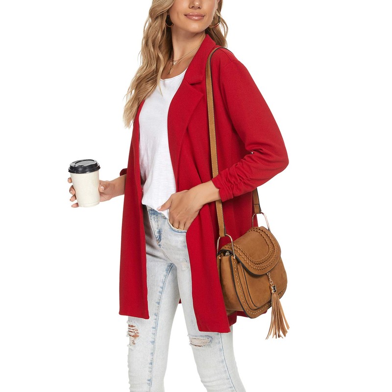 MINTLIMIT Womens Long Suit Jacket One Button Lapel Blazer Long