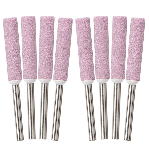 OIIKI 8 Pack Burr Grinding Stone File, Chainsaw Sharpener 7/32Inch